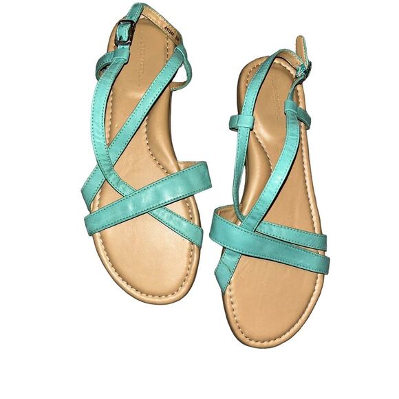 Rockport Walkability Adiprene By Adidas Jeanie Leather Sandals Size 10 M Teal - Picture 2 of 8